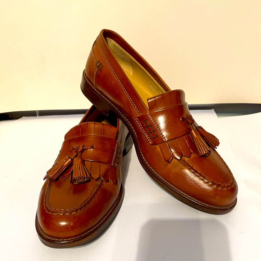 Johnston & Murphy Cognac leather loafer 9M